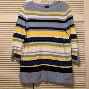 TALBOTS Pima Cotton Striped Sweater